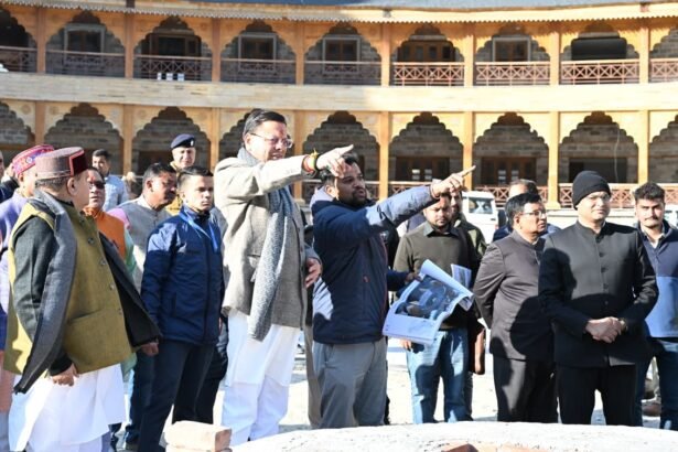 Chief Minister Pushkar Singh Dhami conducted a site inspection of Badrinath Dham, emphasizing on quality and timeliness in development works